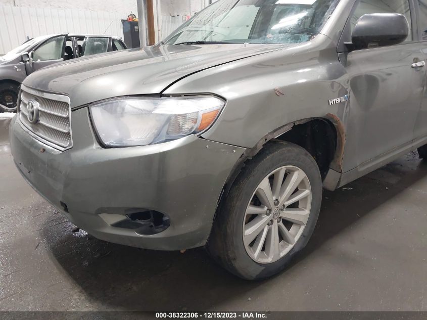 2008 Toyota Highlander Hybrid VIN: JTEEW41A482011663 Lot: 38322306