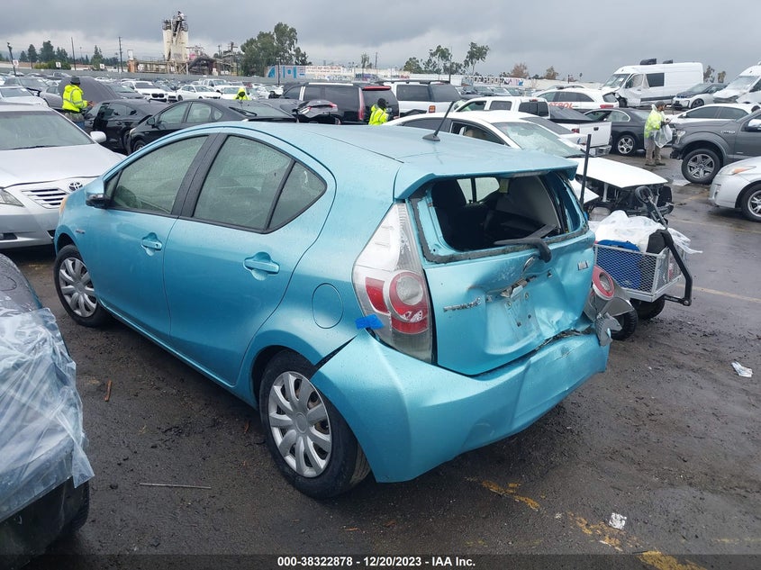 2012 Toyota Prius C Two VIN: JTDKDTB31C1022075 Lot: 38322878