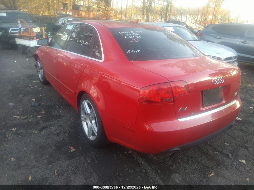 2005 Audi A4 3.2L VIN: WAUDG78E25A534282 Lot: 38323996