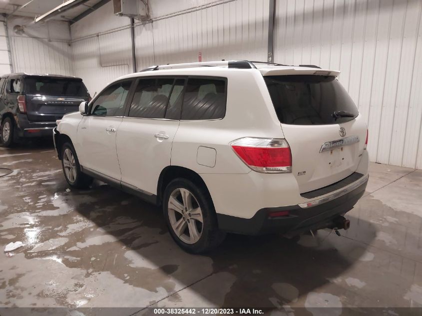 2012 Toyota Highlander Limited V6 VIN: 5TDDK3EH8CS133442 Lot: 38325442