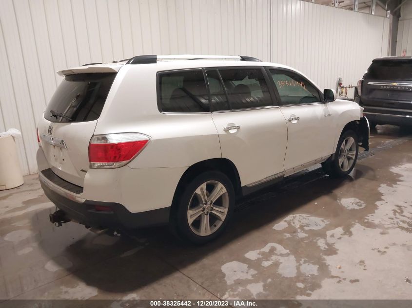 2012 Toyota Highlander Limited V6 VIN: 5TDDK3EH8CS133442 Lot: 38325442