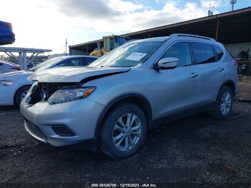 2016 Nissan Rogue Sv VIN: KNMAT2MV8GP733590 Lot: 38326700