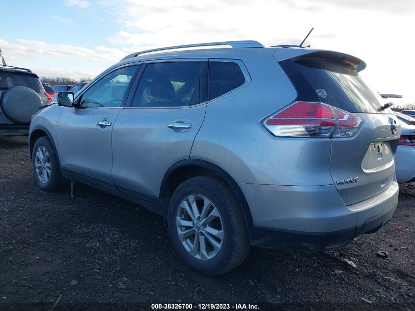 2016 Nissan Rogue Sv VIN: KNMAT2MV8GP733590 Lot: 38326700