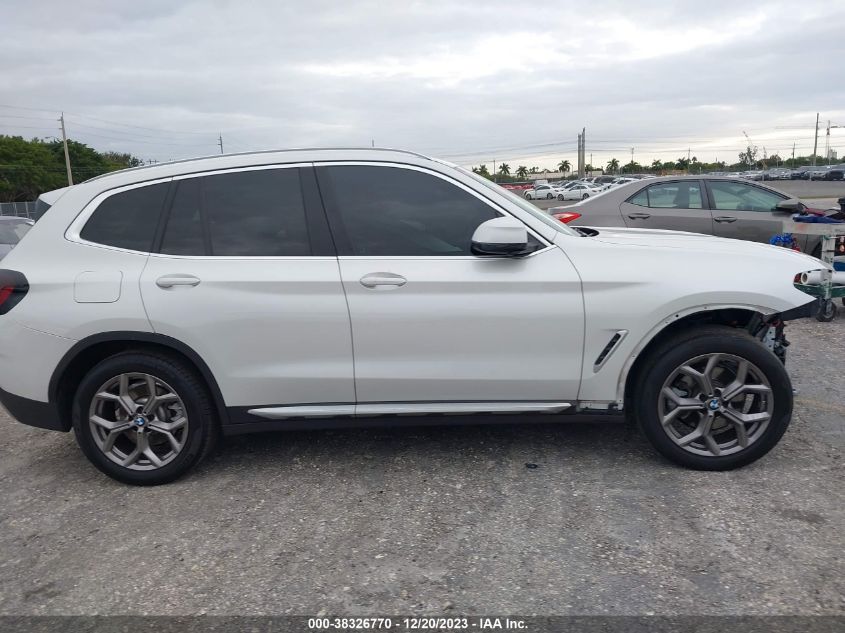 2022 BMW X3 Sdrive30I VIN: 5UX43DP06N9J74436 Lot: 38326770