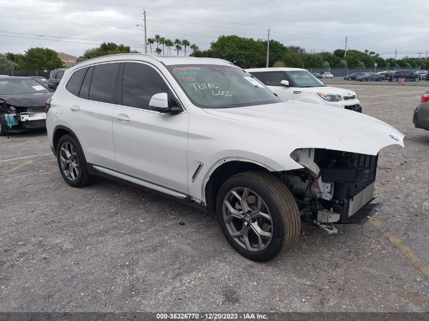 2022 BMW X3 Sdrive30I VIN: 5UX43DP06N9J74436 Lot: 38326770