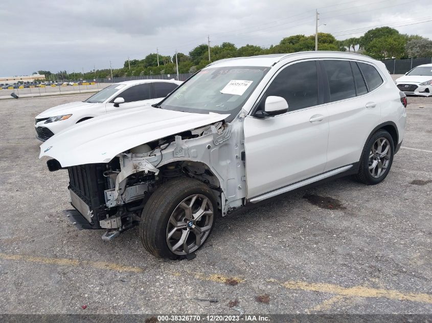 2022 BMW X3 Sdrive30I VIN: 5UX43DP06N9J74436 Lot: 38326770