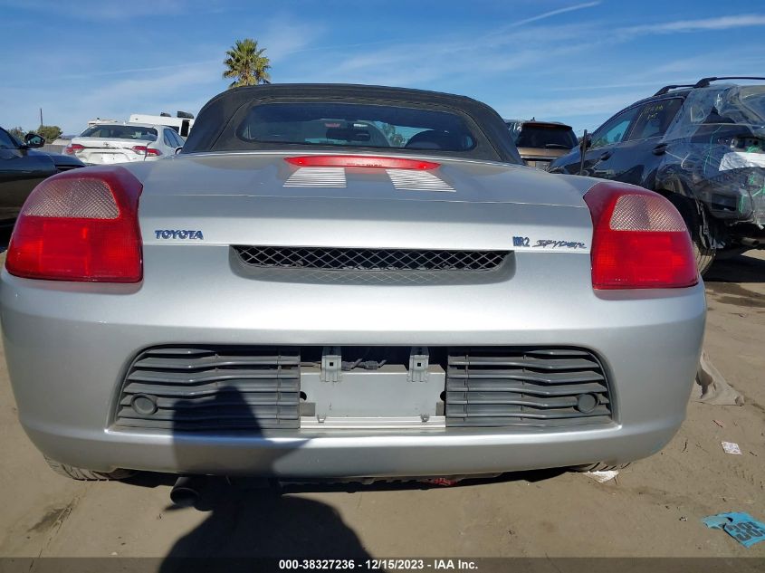 2000 Toyota Mr2 Spyder VIN: JTDFR3205Y0011487 Lot: 38327236
