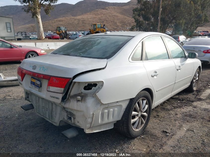 KMHFC46F87A209264 2007 Hyundai Azera Limited/Se