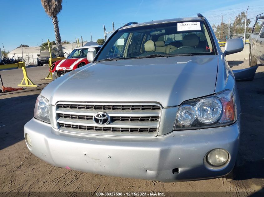 2002 Toyota Highlander Limited V6 VIN: JTEGF21A020069687 Lot: 38327598