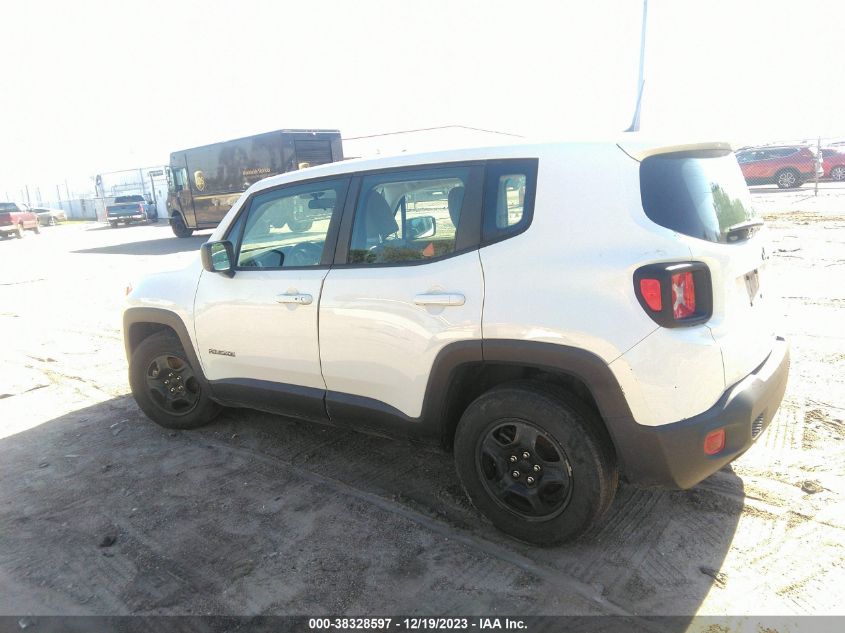 2019 Jeep Renegade Sport Fwd VIN: ZACNJAAB8KPK17590 Lot: 38328597