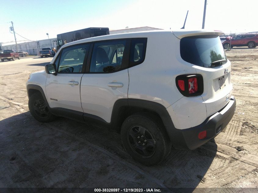 2019 Jeep Renegade Sport Fwd VIN: ZACNJAAB8KPK17590 Lot: 38328597