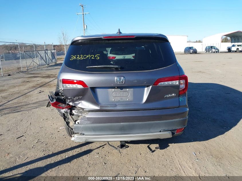 2019 Honda Pilot Ex-L VIN: 5FNYF6H58KB050265 Lot: 38330925