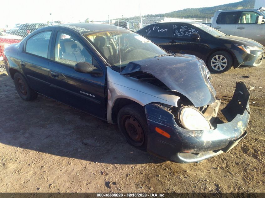 2001 Dodge Neon Highline VIN: 1B3ES46C41D147250 Lot: 38335628