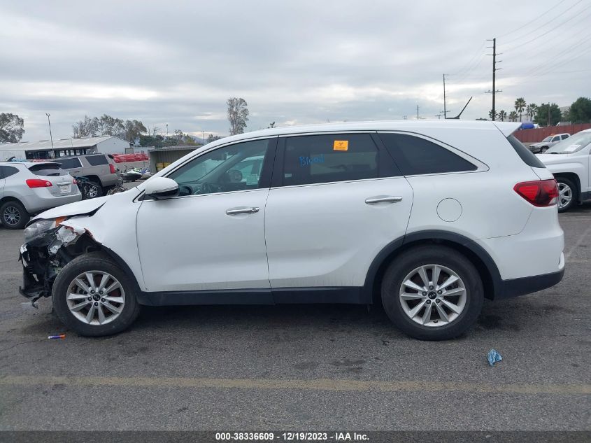 2019 Kia Sorento 3.3L Lx VIN: 5XYPG4A5XKG570869 Lot: 38336609