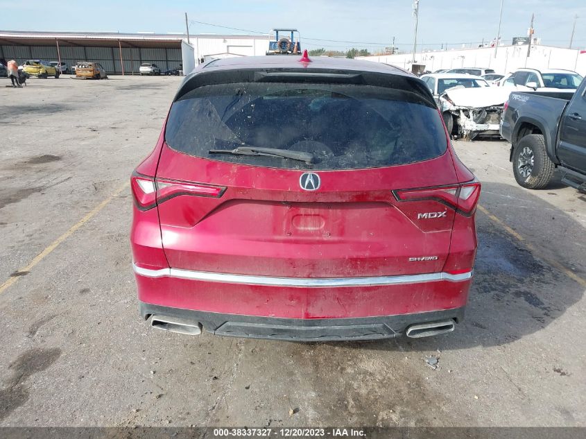 2022 Acura Mdx Base (A10) VIN: 5J8YE1H31NL008009 Lot: 38337327