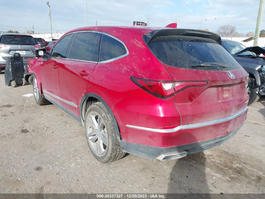 2022 Acura Mdx Base (A10) VIN: 5J8YE1H31NL008009 Lot: 38337327