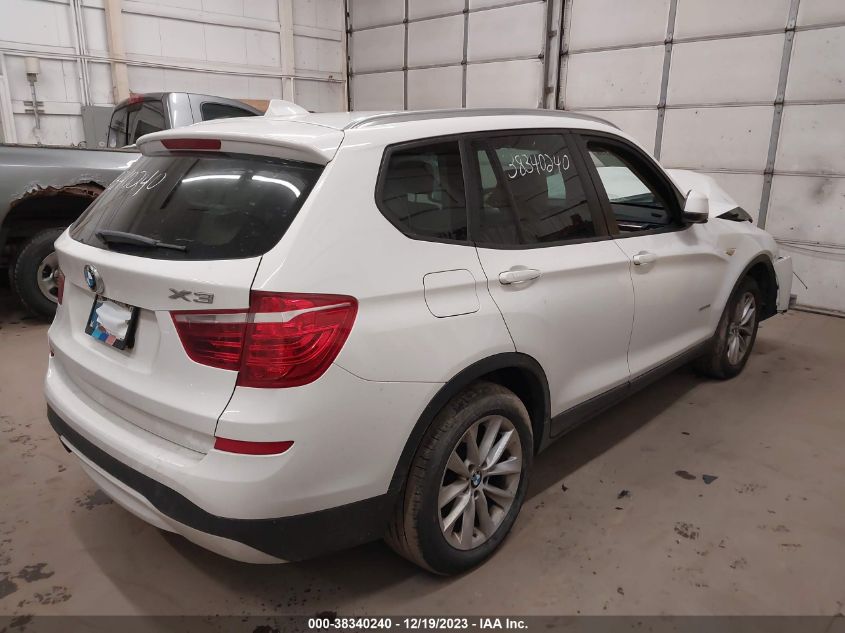 2016 BMW X3 xDrive28I VIN: 5UXWX9C51G0D64456 Lot: 38340240