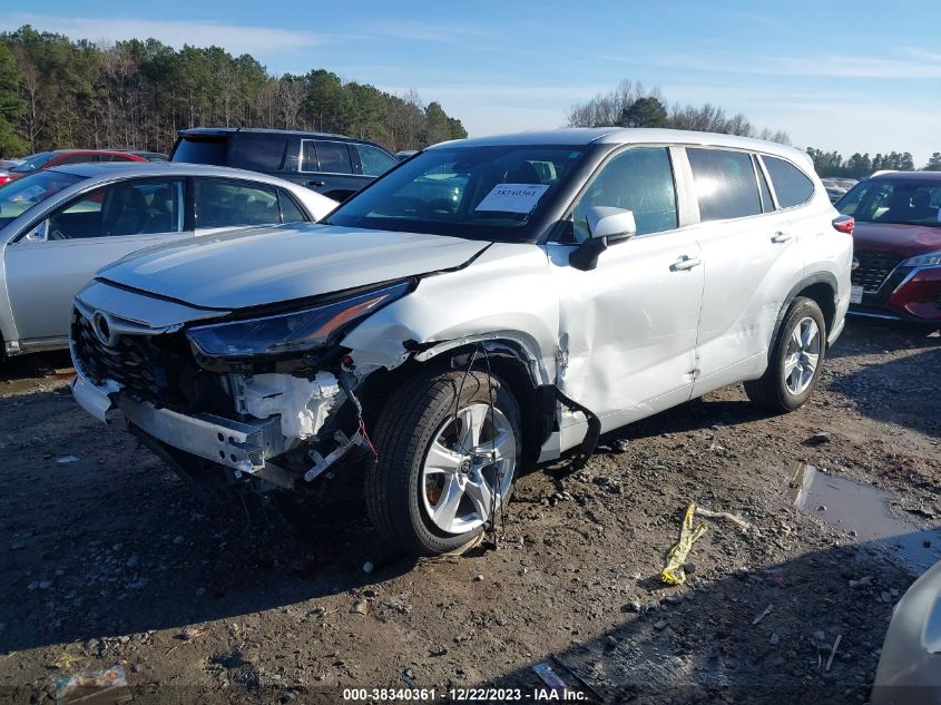 2023 Toyota Highlander Hybrid Le VIN: 5TDZARAH0PS519019 Lot: 38340361