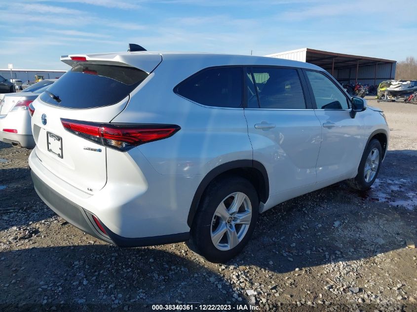 2023 Toyota Highlander Hybrid Le VIN: 5TDZARAH0PS519019 Lot: 38340361