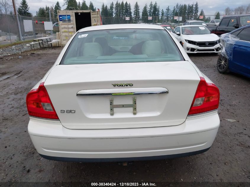 2005 Volvo S80 2.5T VIN: YV1TS592051412844 Lot: 38340424