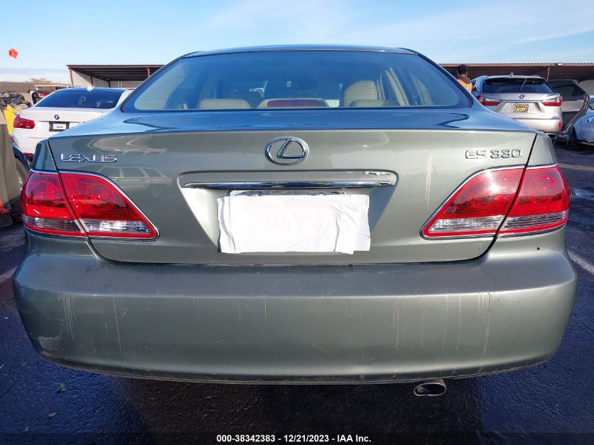 2005 Lexus Es 330 VIN: JTHBA30G855065031 Lot: 38342383