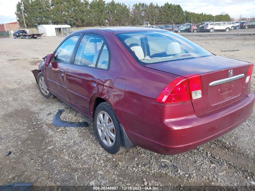 2003 Honda Civic Ex VIN: 2HGES26763H601897 Lot: 38345957