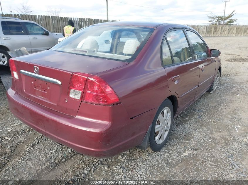 2003 Honda Civic Ex VIN: 2HGES26763H601897 Lot: 38345957