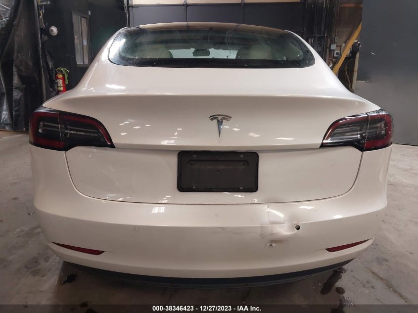 2021 Tesla Model 3 Standard Range Plus Rear-Wheel Drive VIN: 5YJ3E1EA6MF987491 Lot: 38346423