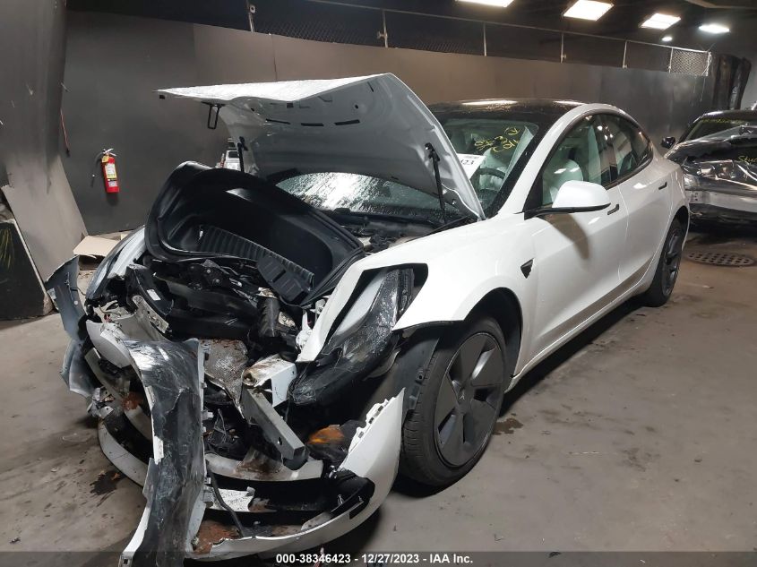 2021 Tesla Model 3 Standard Range Plus Rear-Wheel Drive VIN: 5YJ3E1EA6MF987491 Lot: 38346423