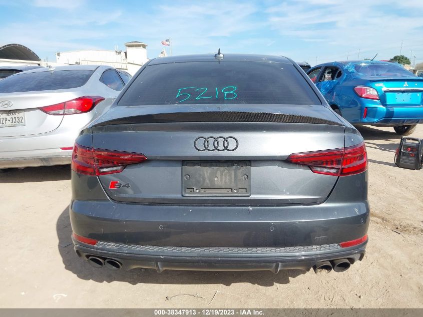 2019 Audi S4 3.0T Premium VIN: WAUB4AF42KA113343 Lot: 38347913