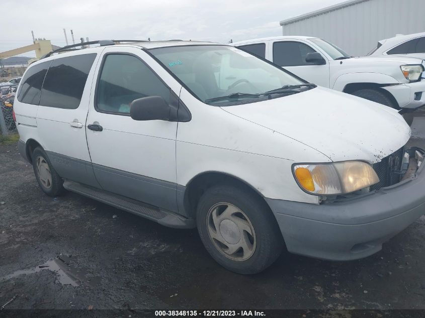 2001 Toyota Sienna Le VIN: 4T3ZF13C71U362339 Lot: 38348135