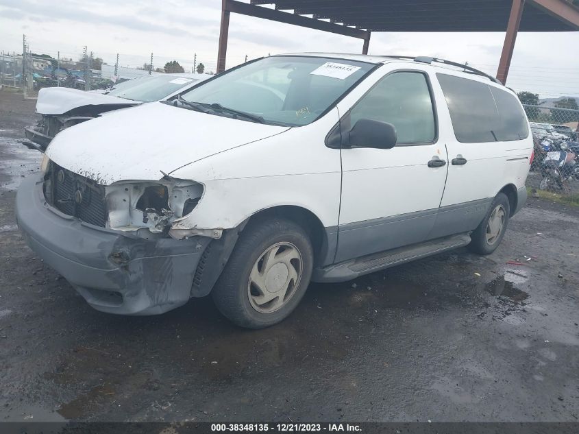 2001 Toyota Sienna Le VIN: 4T3ZF13C71U362339 Lot: 38348135