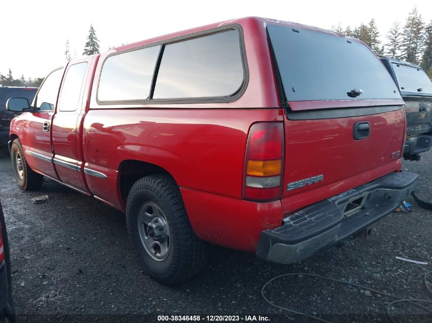 2002 GMC Sierra 1500 Sle VIN: 2GTEC19T621183623 Lot: 38348458