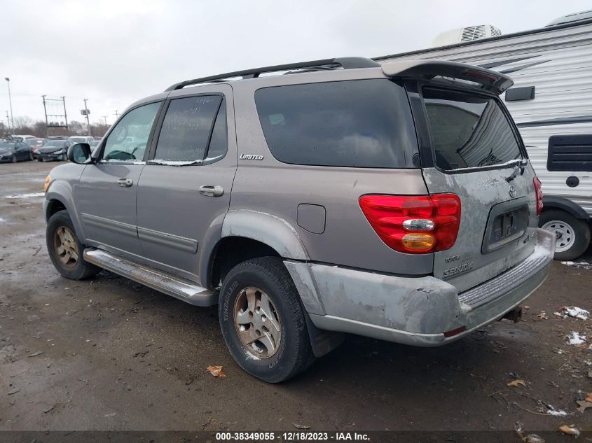 2001 Toyota Sequoia Limited VIN: 5TDBT48A51S006895 Lot: 38349055