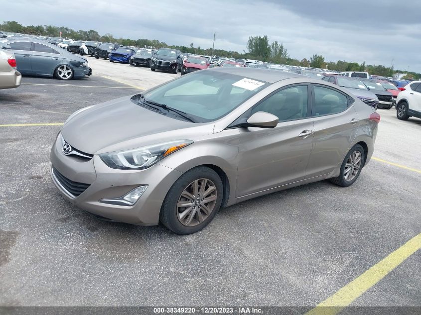 2014 Hyundai Elantra Se VIN: 5NPDH4AEXEH485401 Lot: 38349220