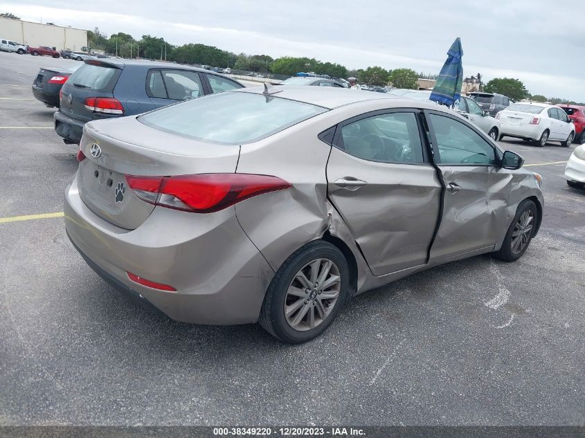 2014 Hyundai Elantra Se VIN: 5NPDH4AEXEH485401 Lot: 38349220