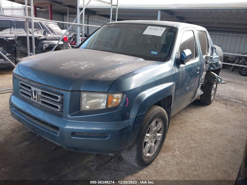 2006 Honda Ridgeline Rts VIN: 2HJYK16486H531296 Lot: 38349274