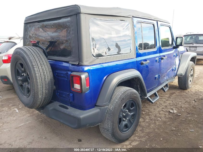 2018 Jeep Wrangler Unlimited Sport 4X4 VIN: 1C4HJXDG9JW273601 Lot: 38349737