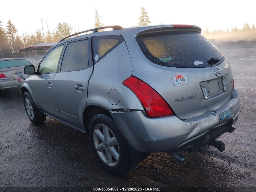 2003 Nissan Murano Se VIN: JN8AZ08W93W220035 Lot: 38354557