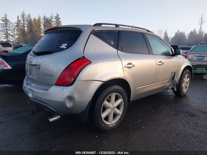 2003 Nissan Murano Se VIN: JN8AZ08W93W220035 Lot: 38354557