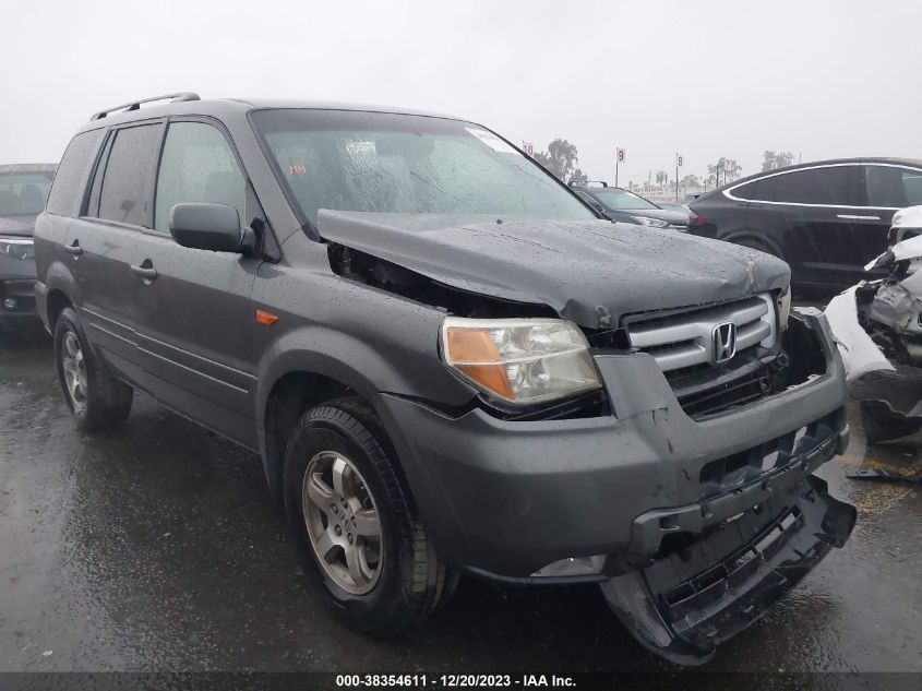 2007 Honda Pilot Ex-L VIN: 5FNYF28607B036742 Lot: 38354611