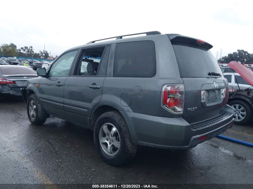 2007 Honda Pilot Ex-L VIN: 5FNYF28607B036742 Lot: 38354611