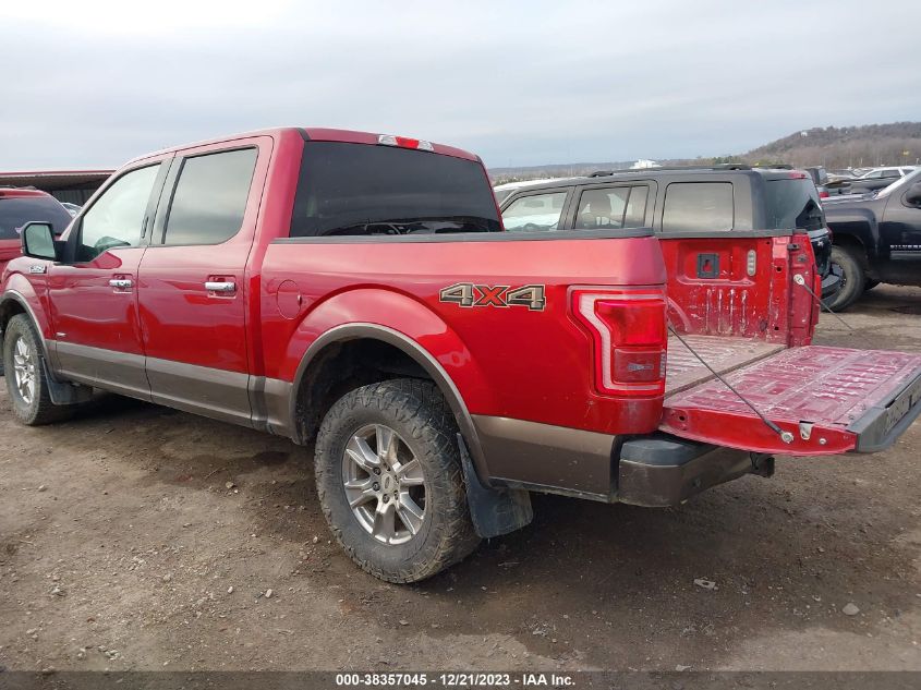 1FTEW1EP7GKD55231 2016 Ford F-150 Lariat