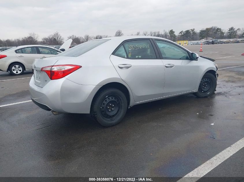 2016 Toyota Corolla Le VIN: 2T1BURHE4GC518937 Lot: 38358076