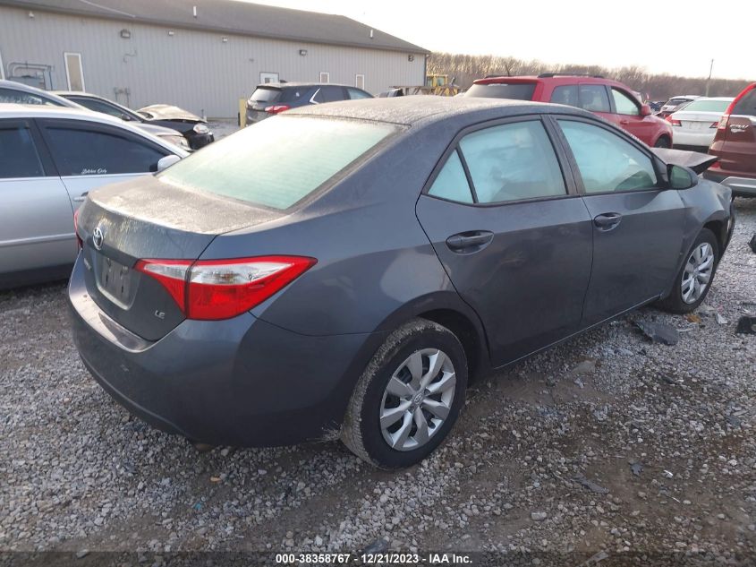 2016 Toyota Corolla Le VIN: 5YFBURHE0GP479814 Lot: 38358767