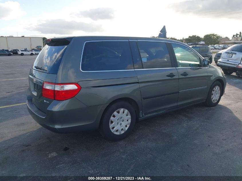 2007 Honda Odyssey Lx VIN: 5FNRL38207B042654 Lot: 40666111