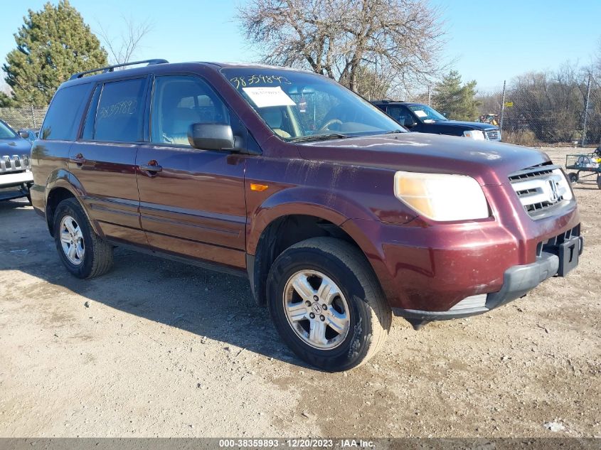 2008 Honda Pilot Vp VIN: 5FNYF18298B038031 Lot: 38359893