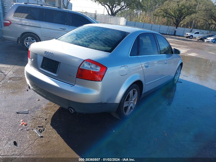 2002 Audi A4 3.0L VIN: WAUJT68E62A252585 Lot: 38360507