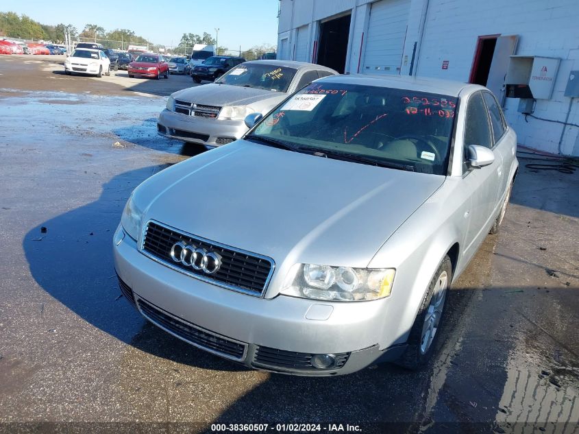 2002 Audi A4 3.0L VIN: WAUJT68E62A252585 Lot: 38360507