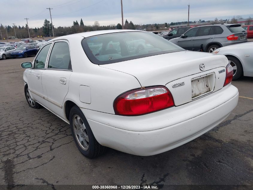 2002 Mazda 626 Lx VIN: 1YVGF22E025273523 Lot: 38360968